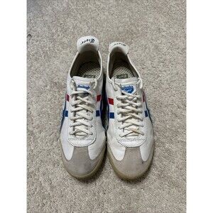 Asics Onitsuka Tiger Mexico 66 Leather Sneakers Shoes White/Red/Blue Siz…